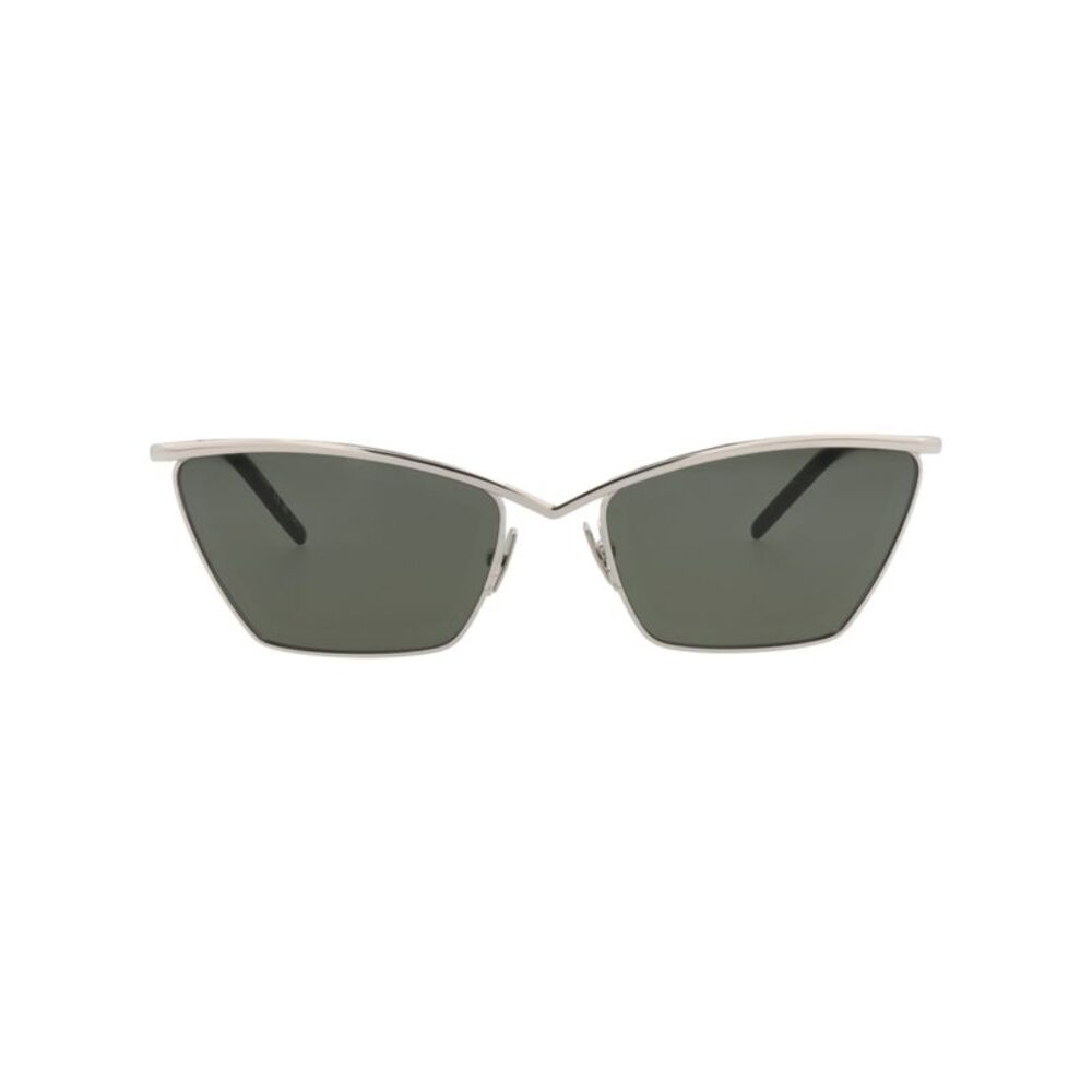 Saint Laurent Cat Eye-Frame Metal Sunglasses Silver Womens